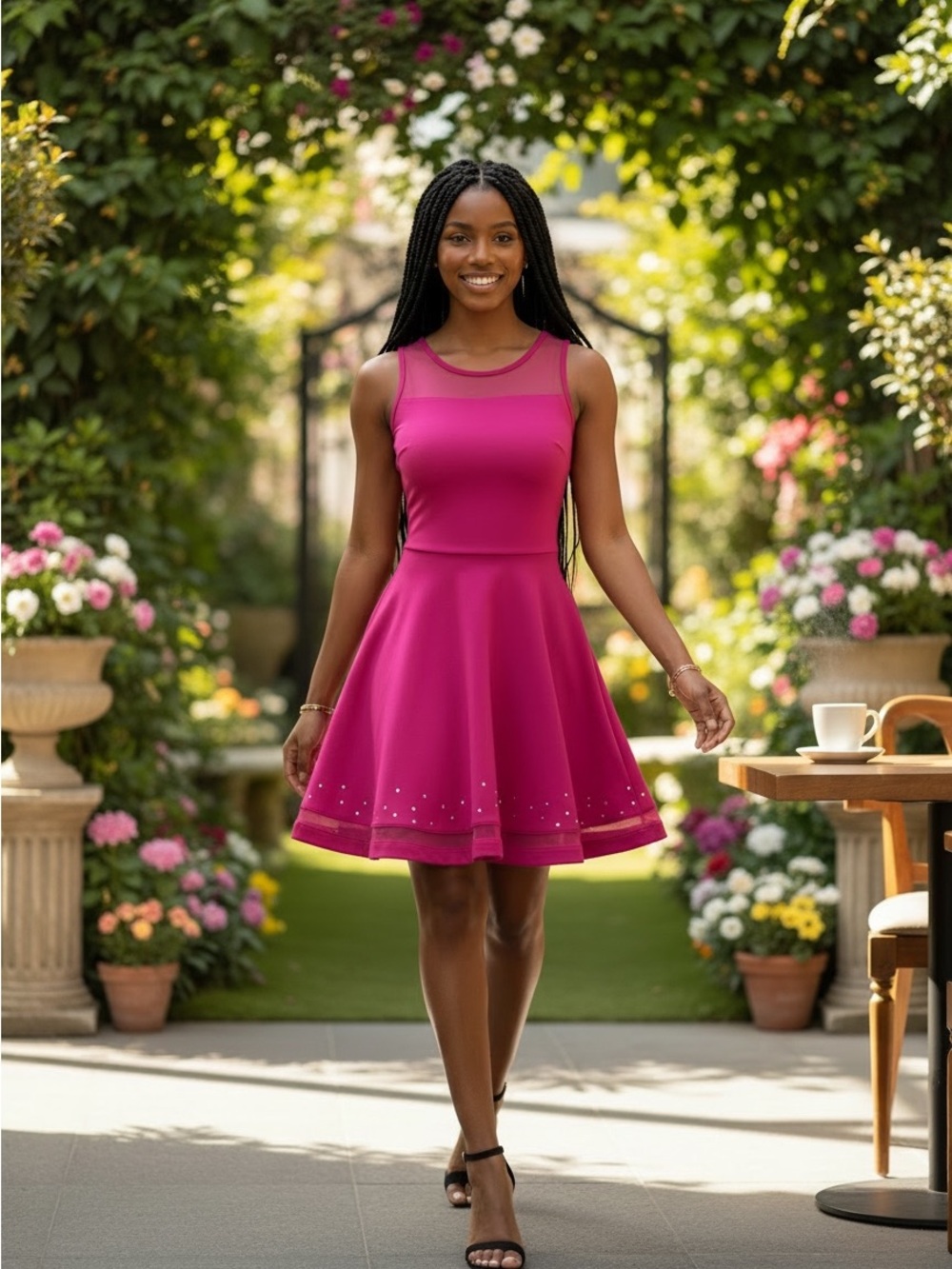 PLACE. (XSML or Girl XL-14) Polyester/Spandex Sleeveless Fit & Flare Dress. $22.